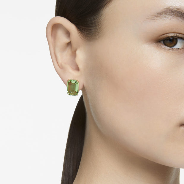 Swarovski Millenia Green Stud Earrings, Green Crystal Earrings in a Gold Tone Plated Setting, from the Millenia Collection