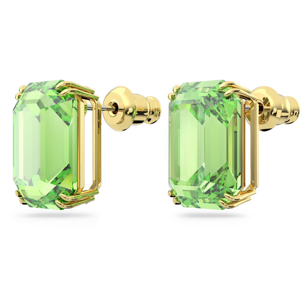 Swarovski Millenia Green Stud Earrings, Green Crystal Earrings in a Gold Tone Plated Setting, from the Millenia Collection